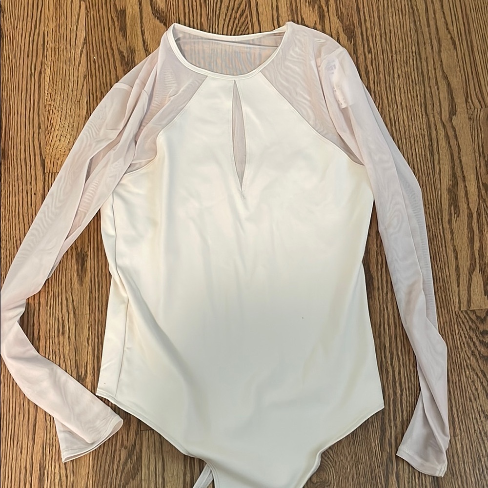 Abercrombie & Fitch White Cut Out Bodysuit